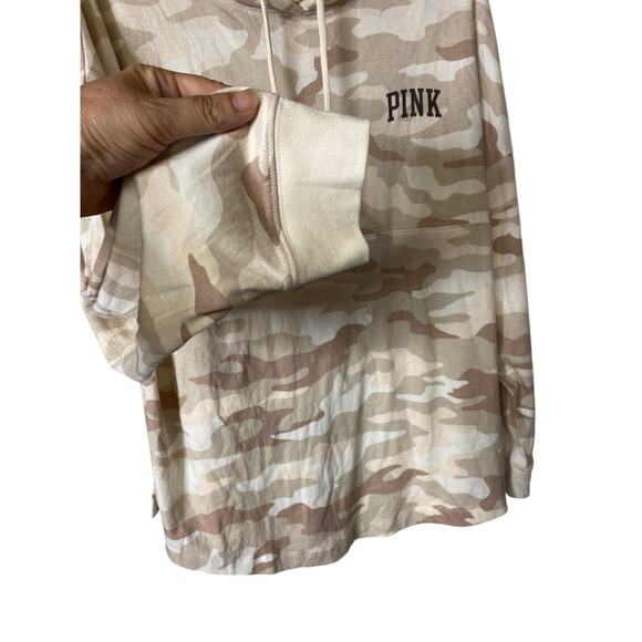 Victoria's Secret Love Pink Women's Size Medium Hoodie Neutral Camouflage NWT - Picture 2 of 5